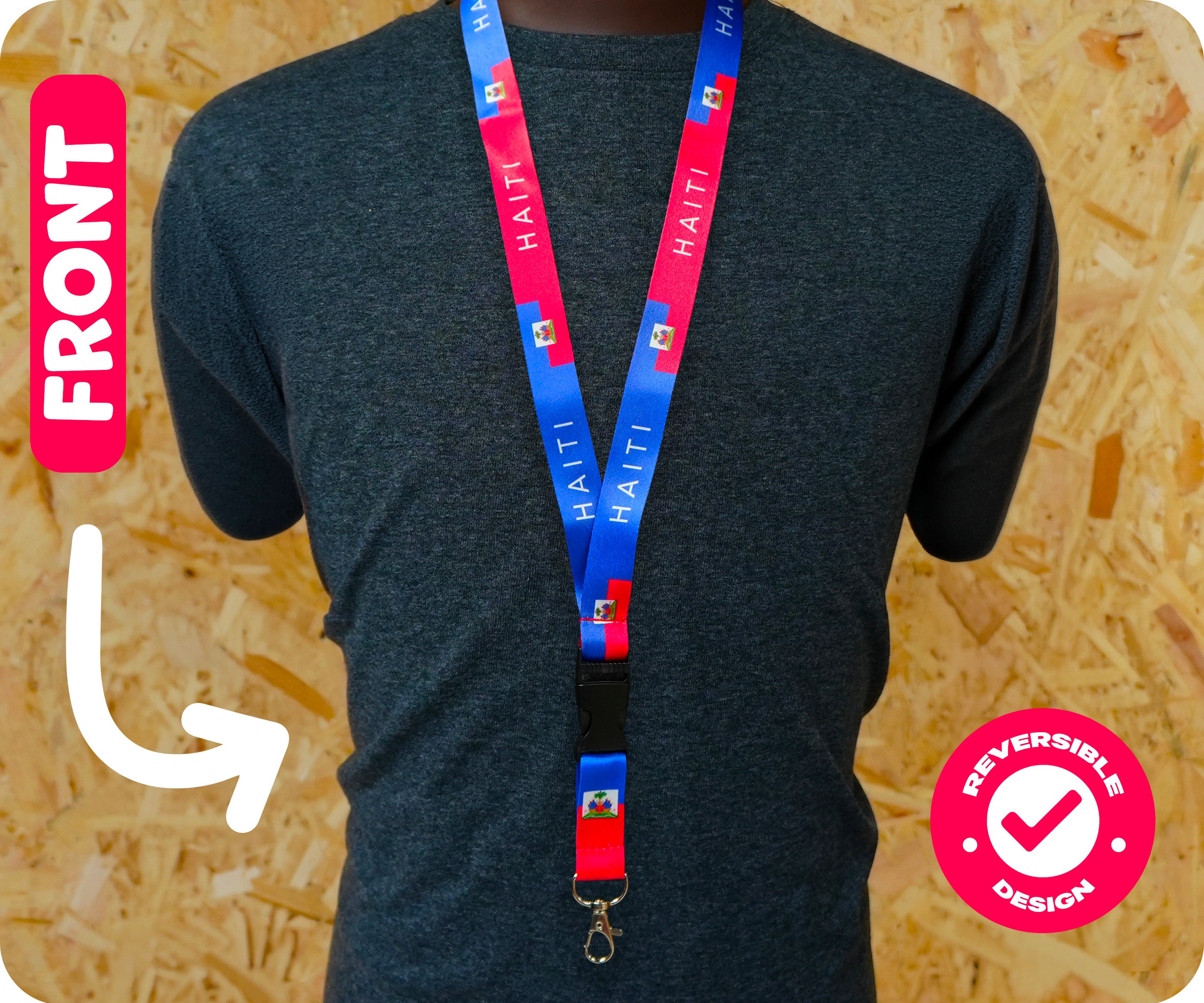 Haiti National Flag Lanyard