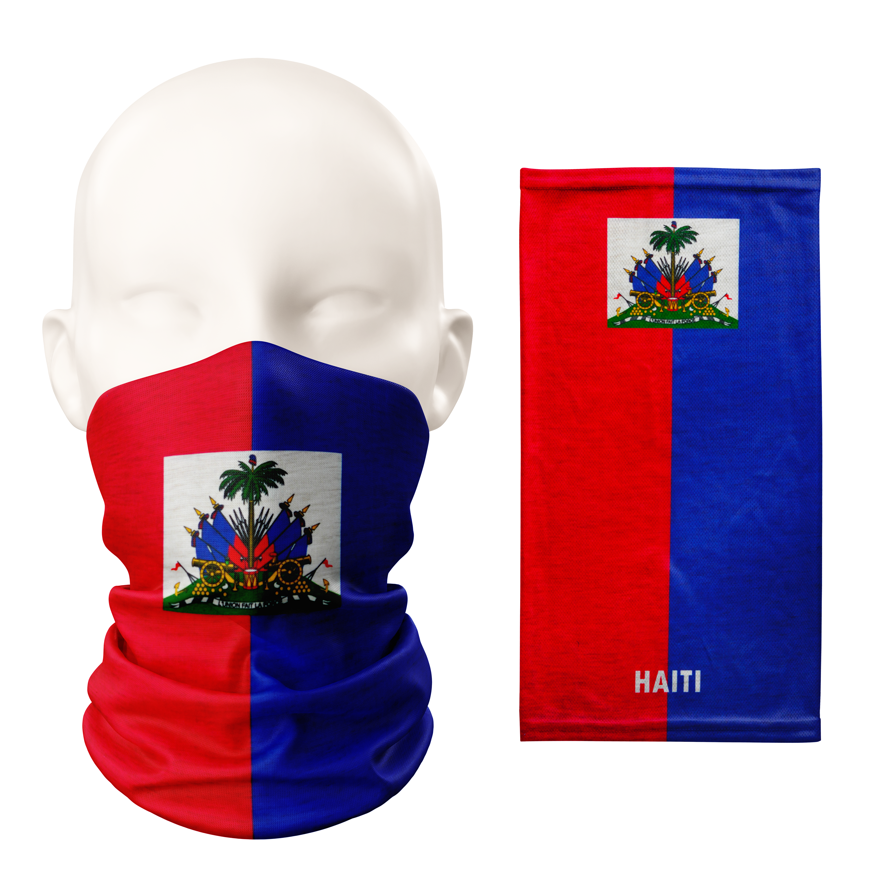 Haiti Flag Snood – Breathable Mask Neck Gaiter Face Covering Main image