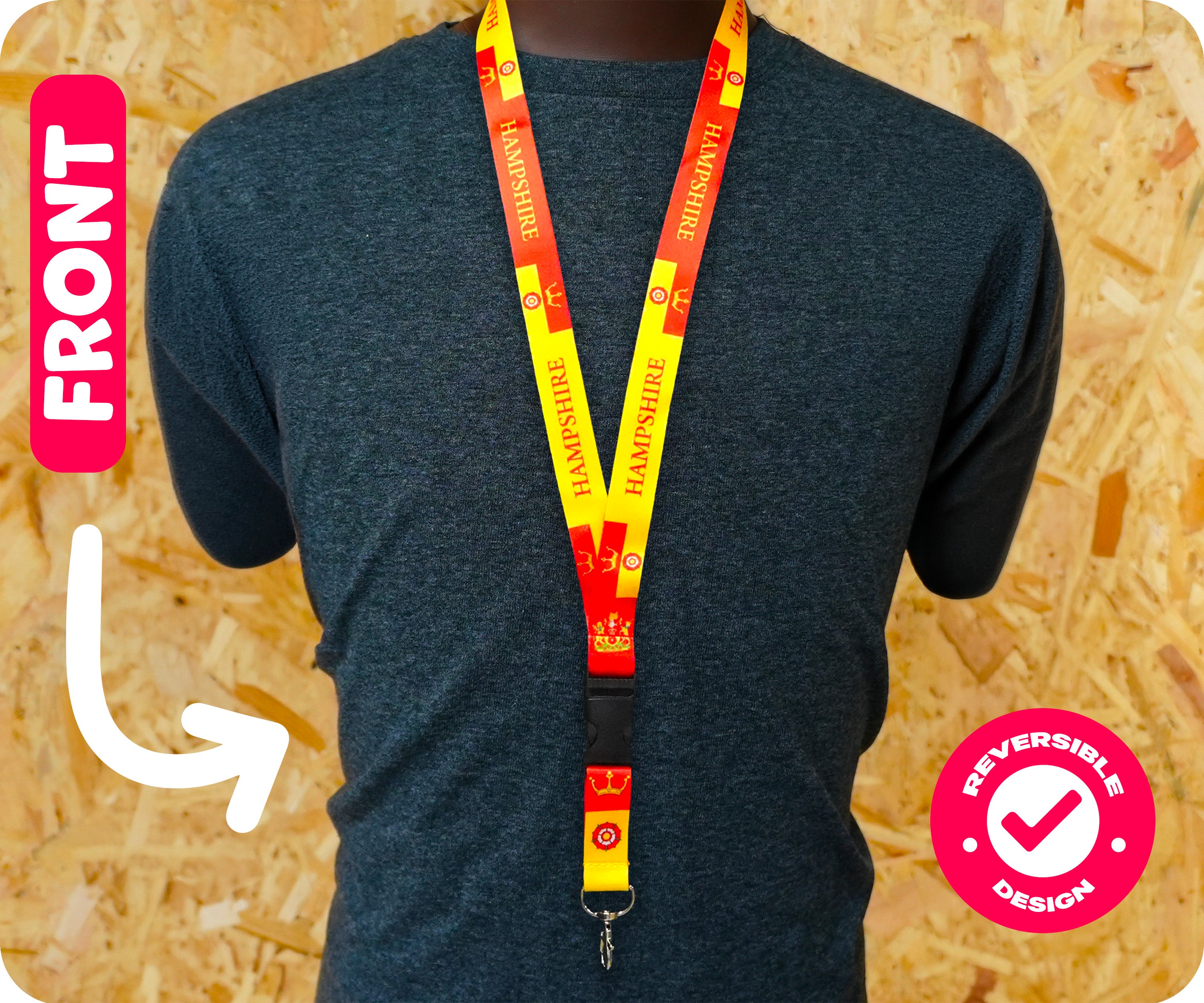 Hampshire County Flag Lanyard Imagen secundaria del producto