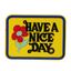 Have A Nice Day Yellow & Blue Patch Iron On (9 x 7cm)