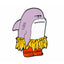Funny Hawaiian Shark Enamel Pin Badge