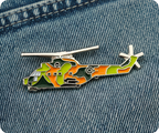 Helicopter Air Force Pin Badge