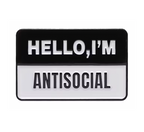 Hello I'm Antisocial Pin Badge