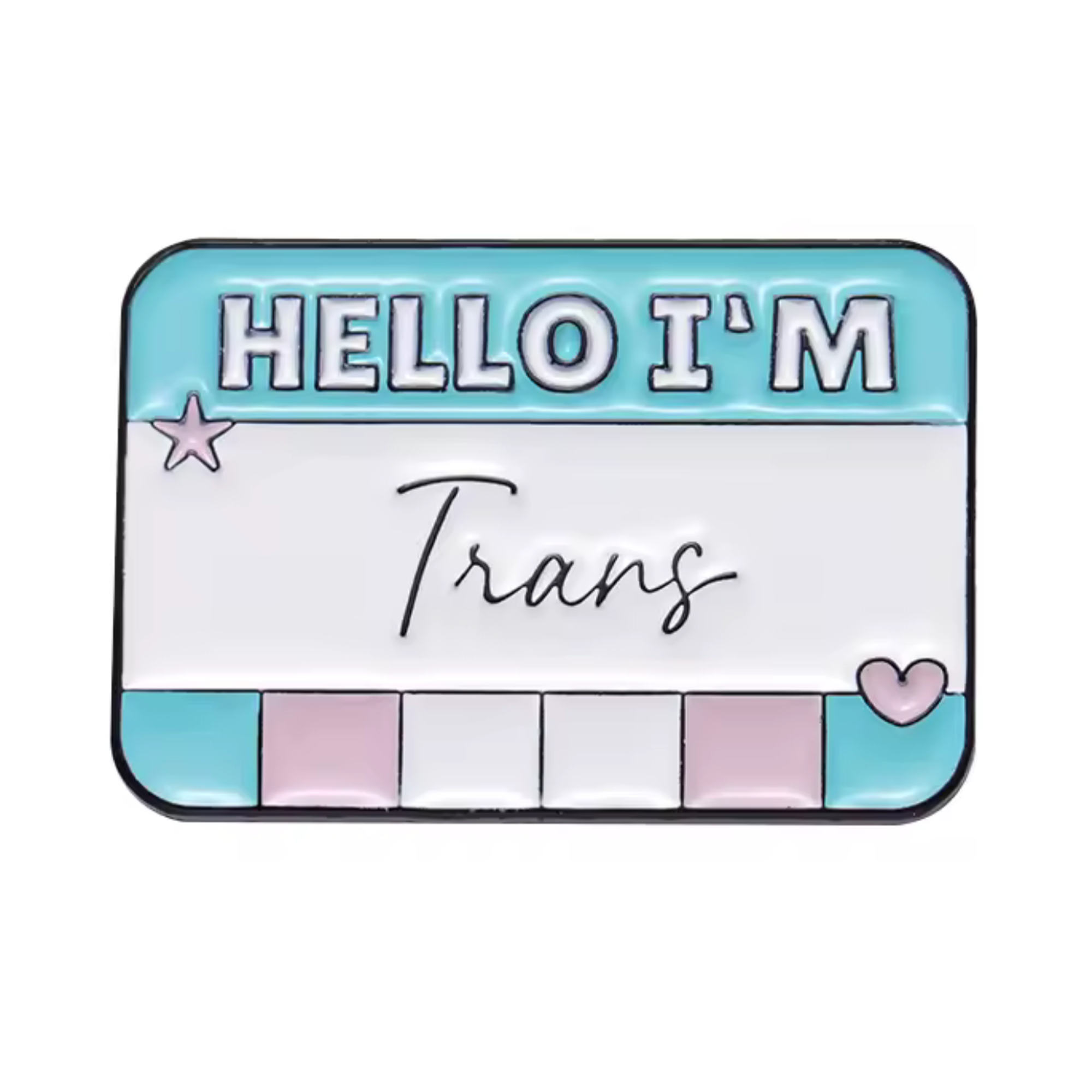 Hola, soy Trans Pin Badge Imagen principal del producto