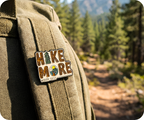 Hike More Worry Less Outdoor Travel Pin Badge