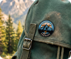 Hiking Is My Therapy Pin Badge