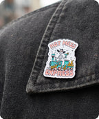 Hot Mess Express Funny Skeleton Train Enamel Lapel Pin Badge