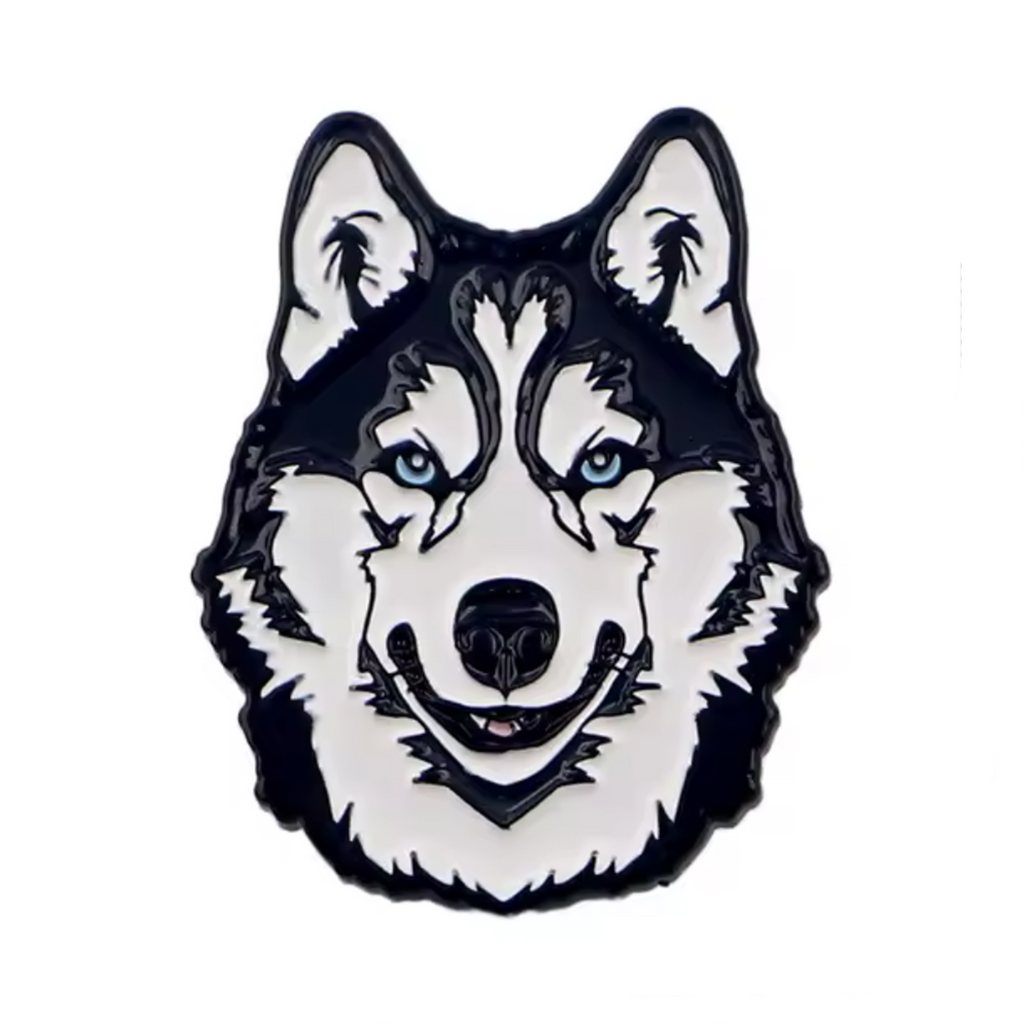 Husky Dog Pin Badge