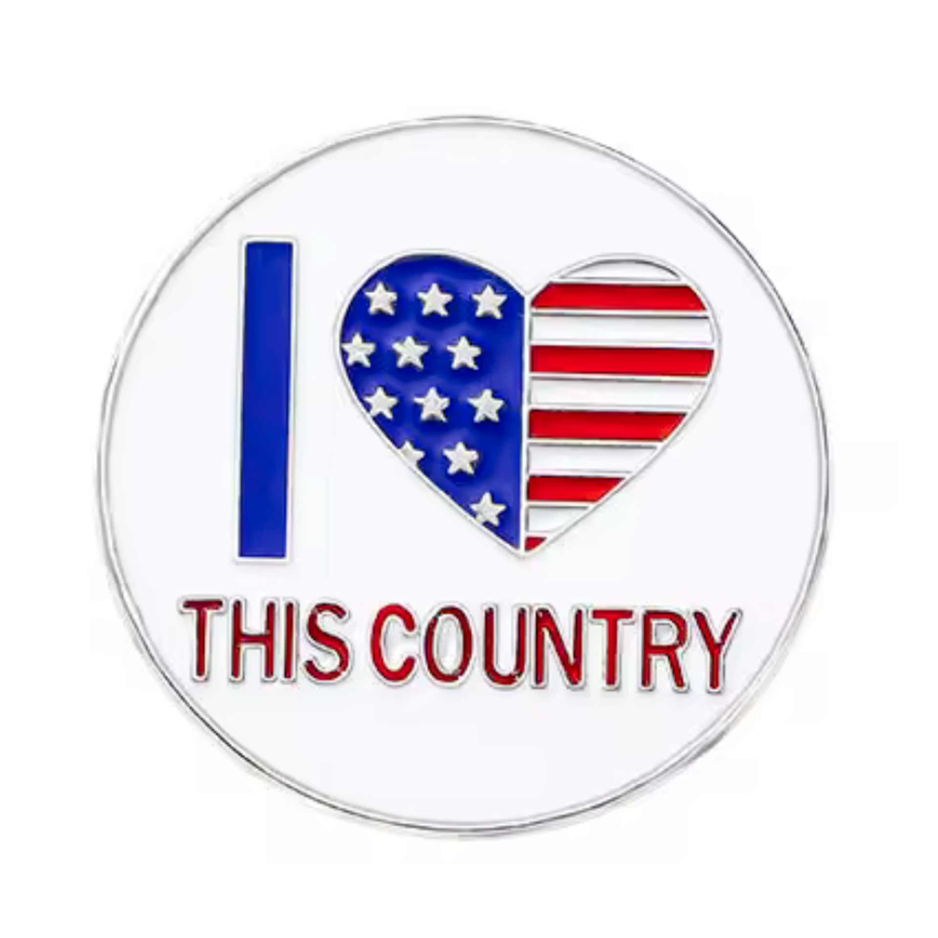 Me encanta esta insignia de pin de Estados Unidos de América Imagen principal del producto