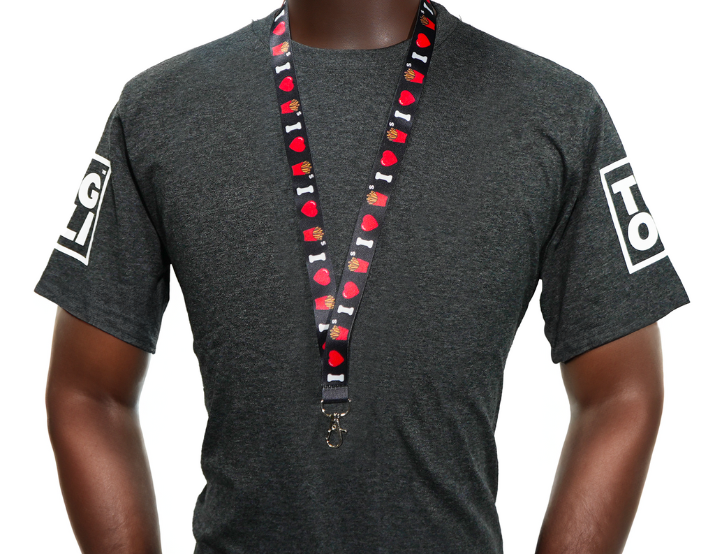 I Love Fries Fast Food Lanyard