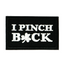 I Pinch Back Shamrock Irish Clover Black Iron On Patch (7.8 x 5cm)