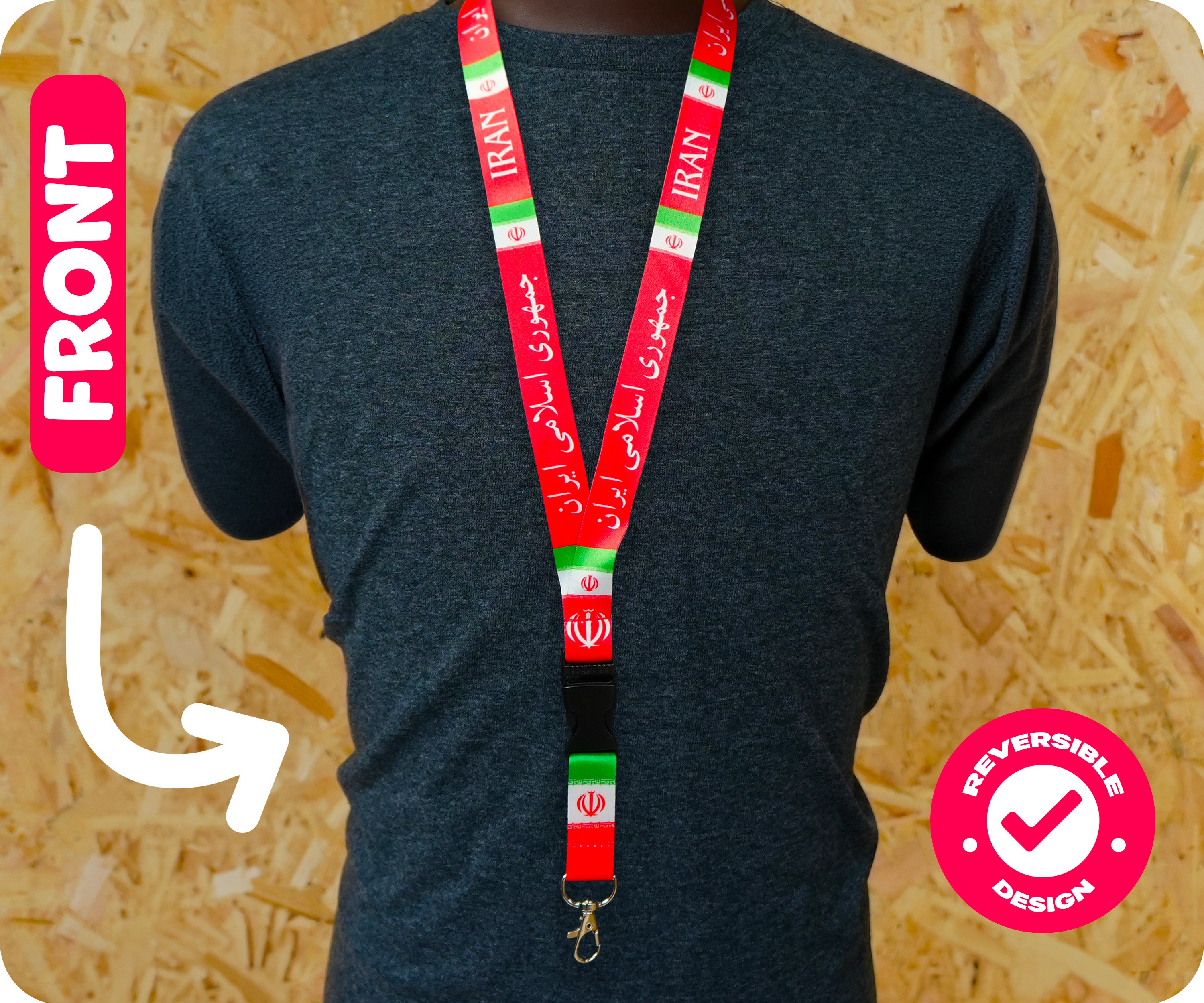 Iran National Flag Persian Lanyard Imagen secundaria del producto