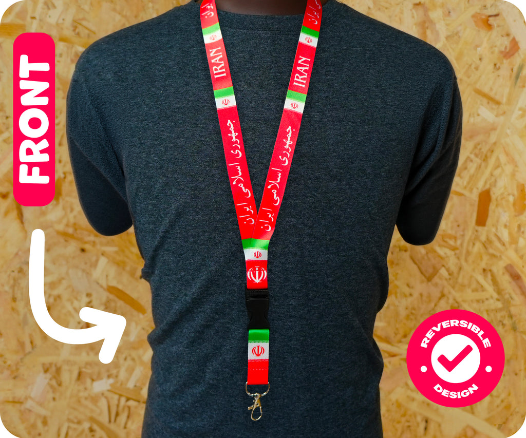 Iran National Flag Persian Lanyard