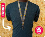 Iran Lion and Sun Black & Gold Lanyard