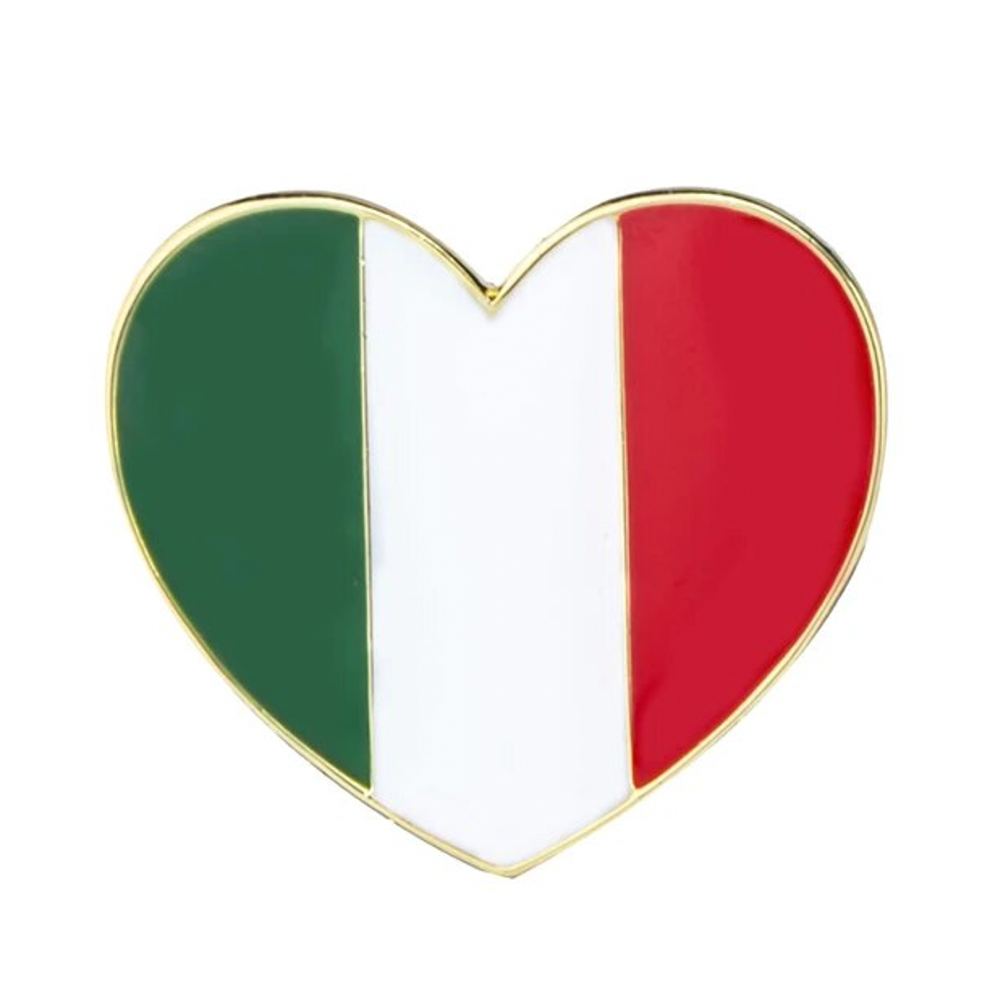 Pin con la bandera de Italia en forma de corazón Imagen principal del producto