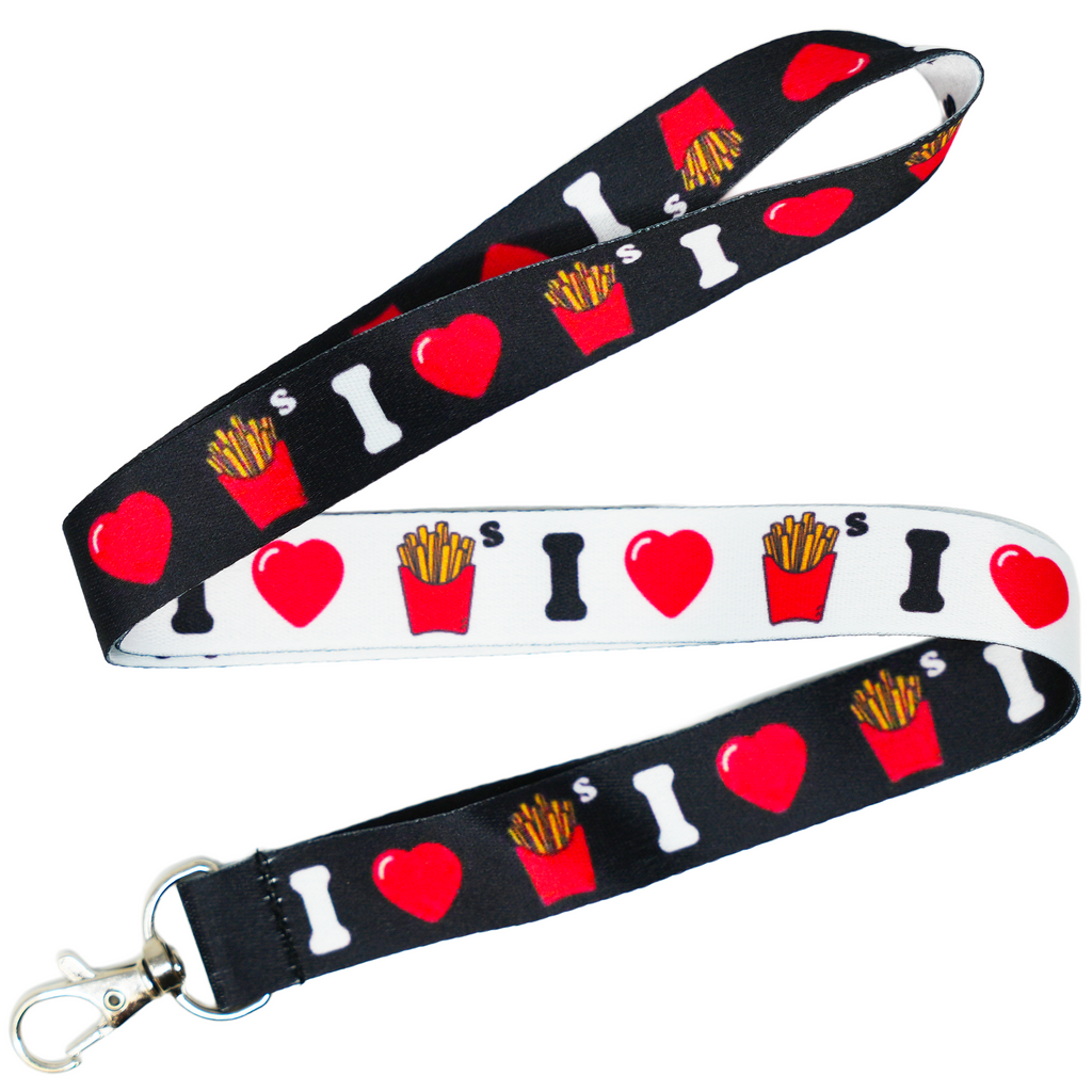 I Love Fries Fast Food Lanyard