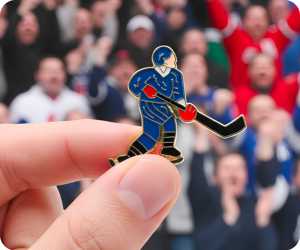 Ice Hockey Player Pin Badge