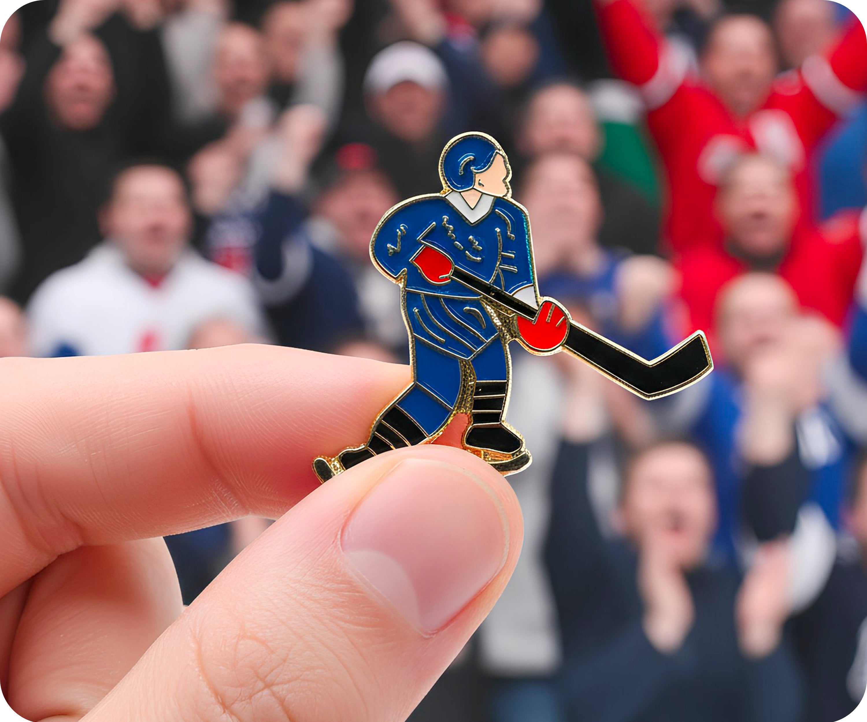 Ice Hockey Player Pin Badge
