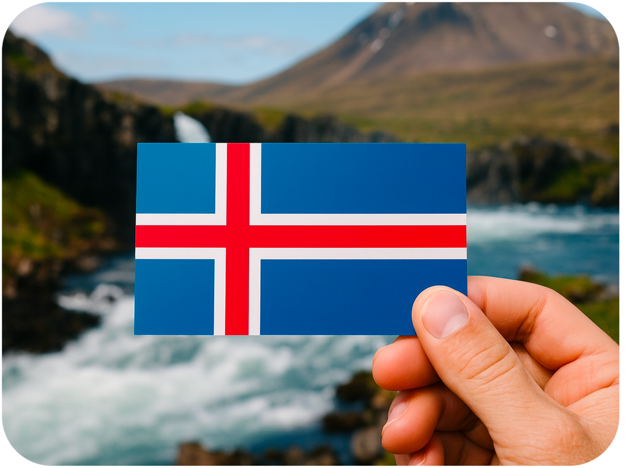 20 pegatinas de la bandera de Islandia Imagen secundaria del producto