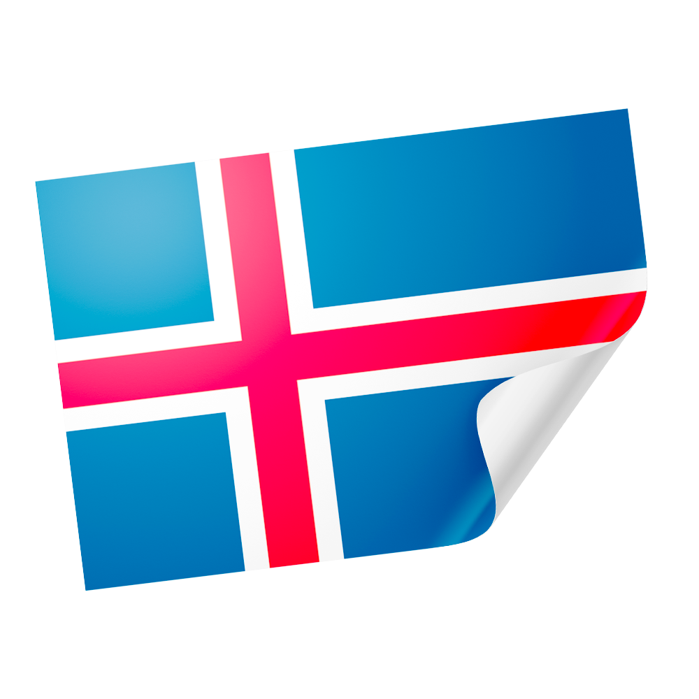 20 pegatinas de la bandera de Islandia Imagen principal del producto