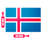 20 X Iceland Flag Stickers