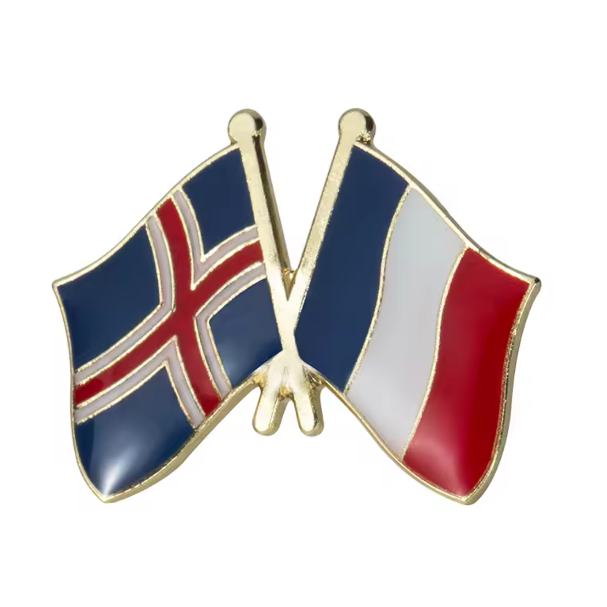 Pin conmemorativo de amistad entre Islandia y Francia Imagen principal del producto