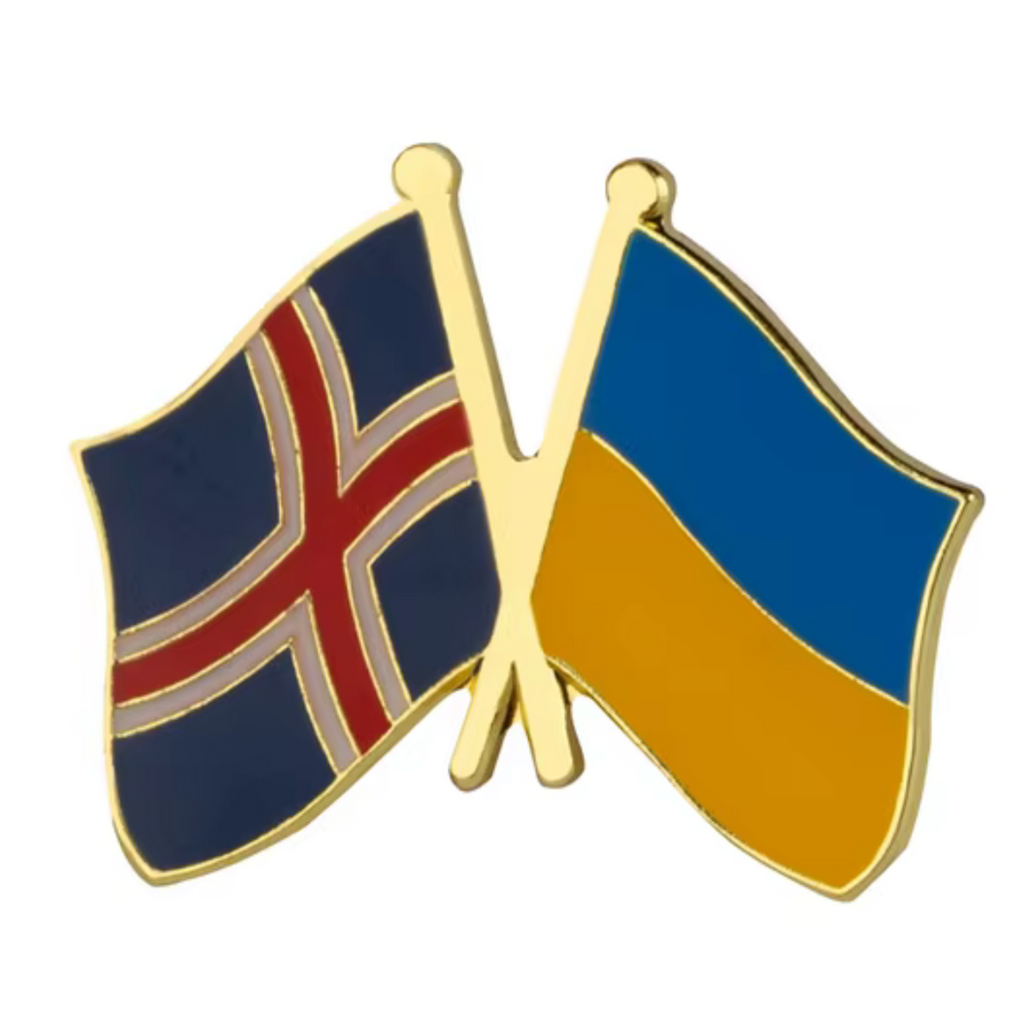 Iceland & Ukraine Friendship Pin Badge
