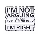 I'm Not Arguing I'm Explaining Why I'm Right Pin Badge