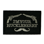 I'm Your Huckleberry Moustache Iron On Patch (7.8 x 5cm)