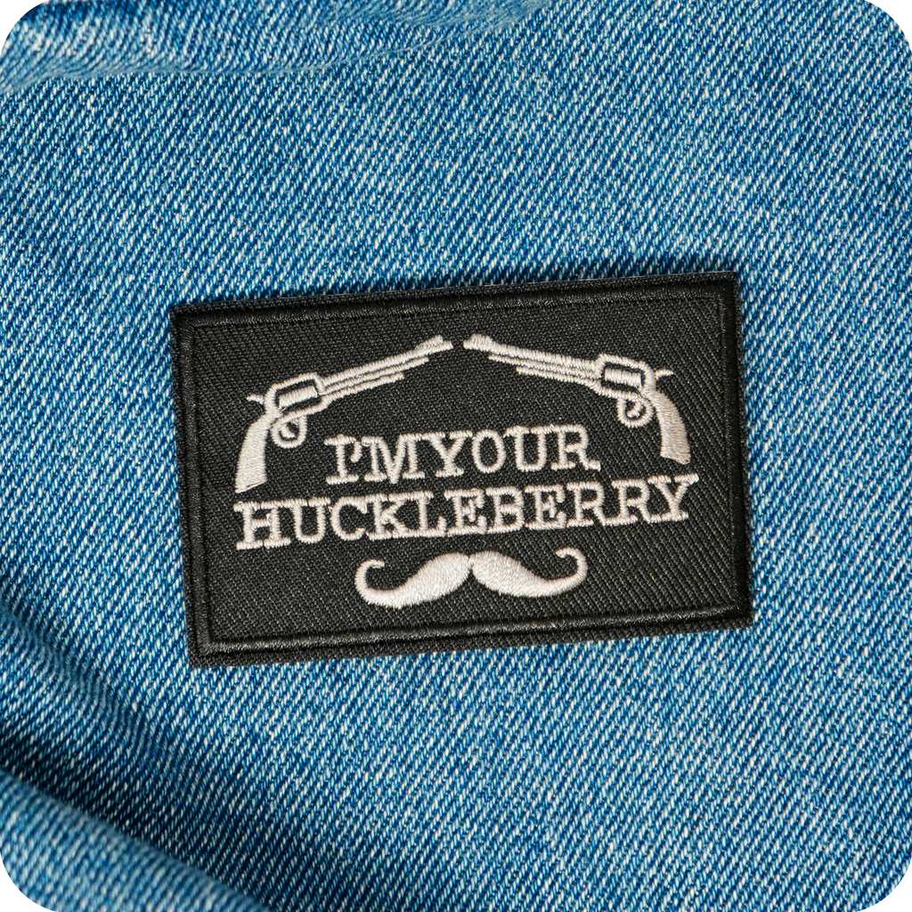 I'm Your Huckleberry Moustache Iron On Patch (7.8 x 5cm)