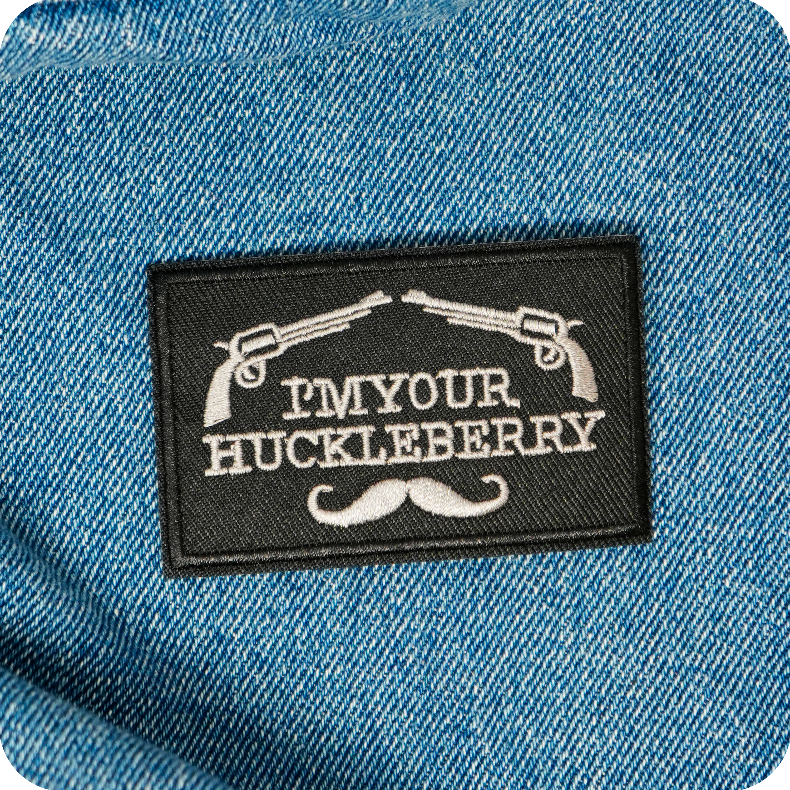 I'm Your Huckleberry Moustache Iron On Patch (7.8 x 5cm)