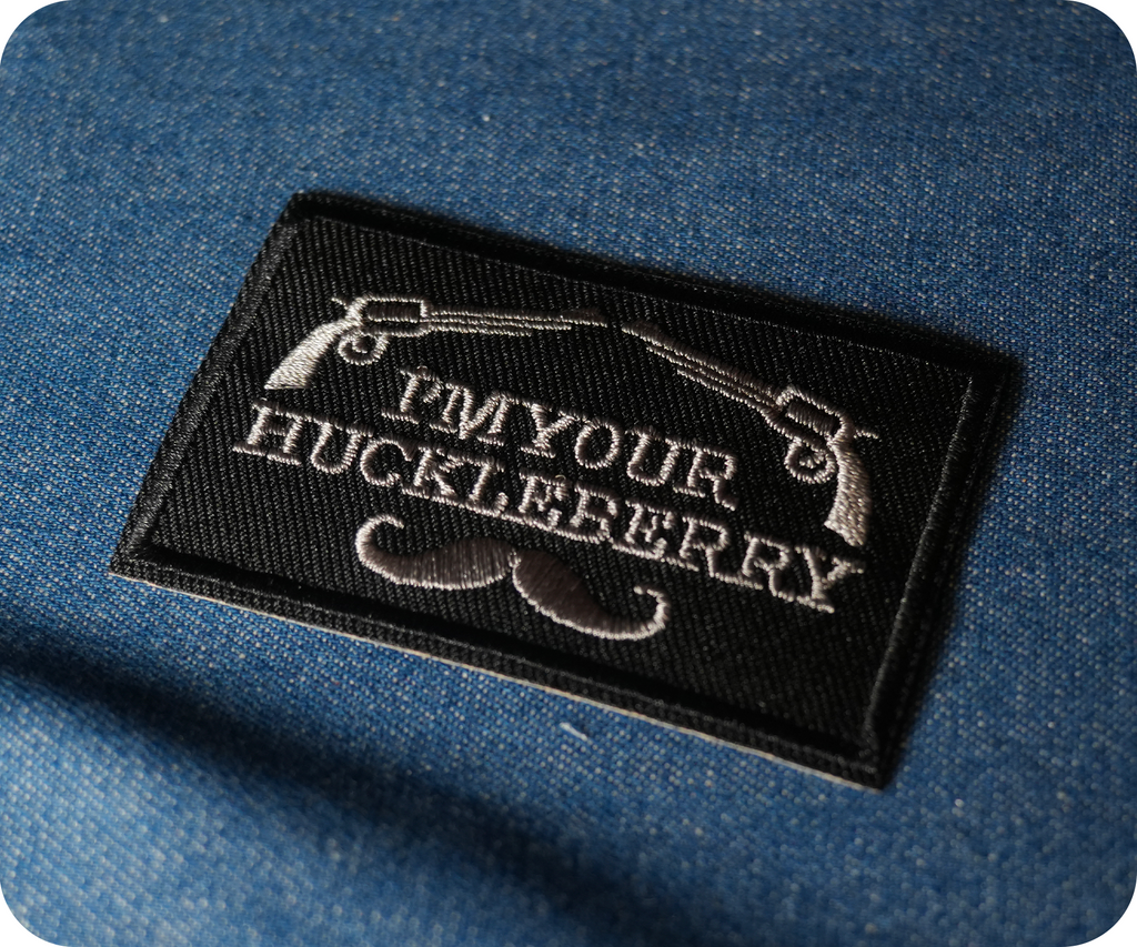 I'm Your Huckleberry Moustache Iron On Patch (7.8 x 5cm)