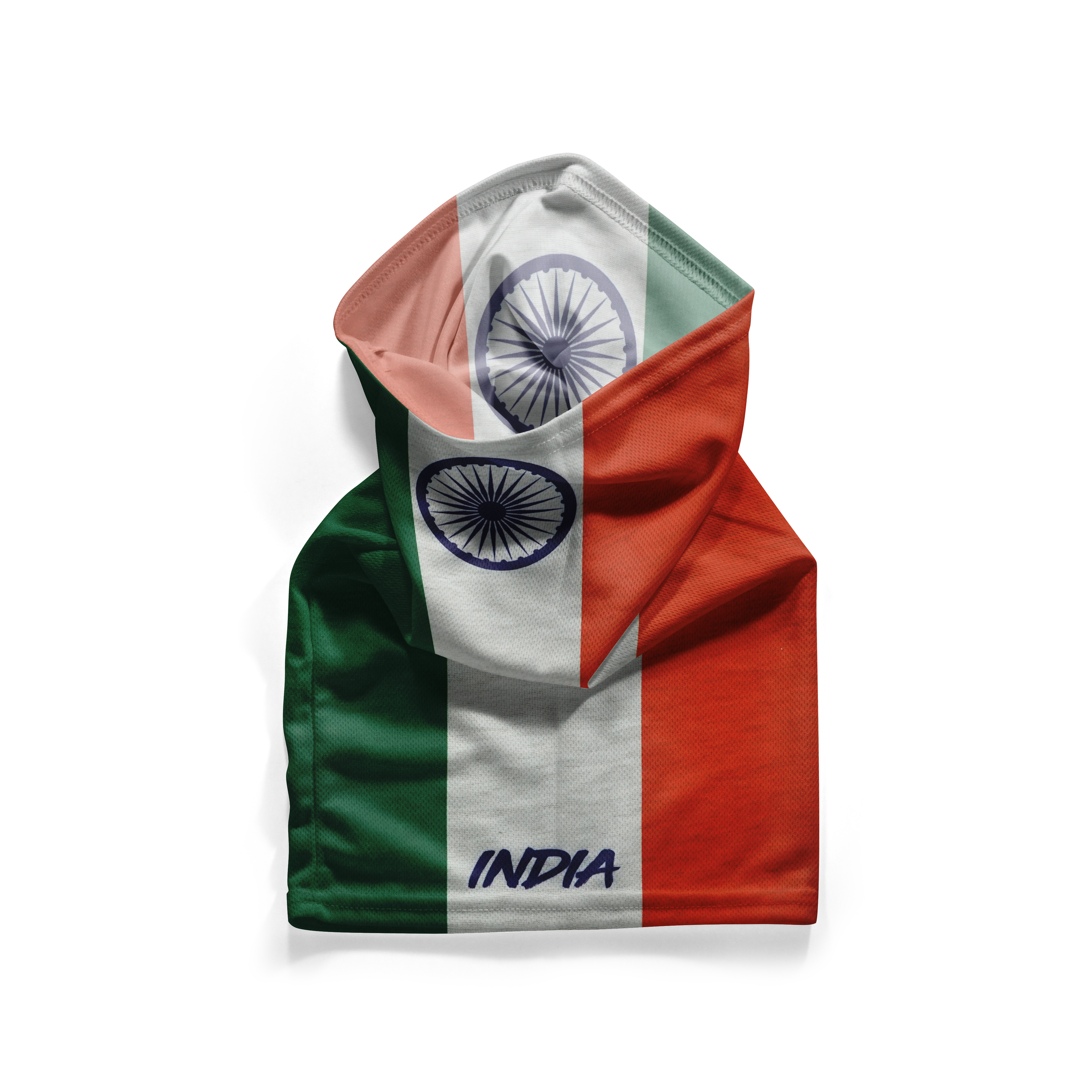 Cubre cuello de bandera de la India – Mascarilla transpirable, tipo braga, para la cara