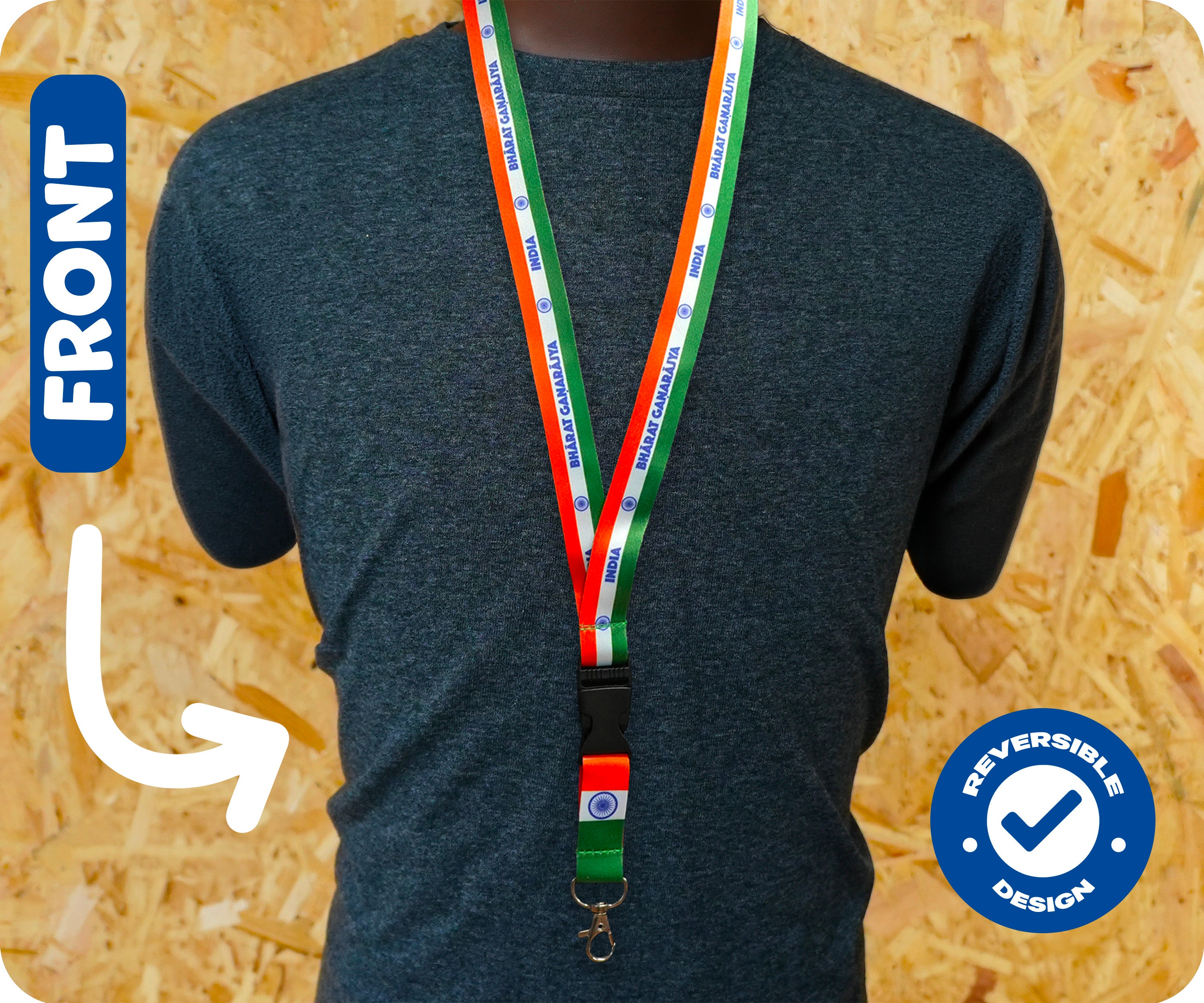 India Flag Lanyard Keychain Secondary image