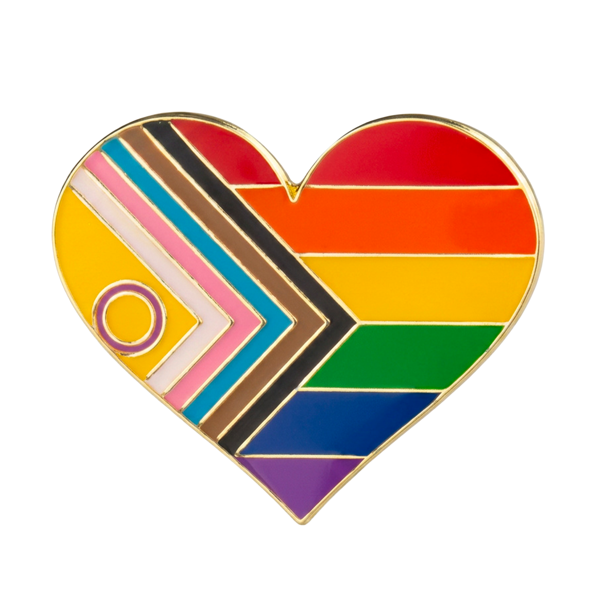 Intersex Inclusive Pride Heart Enamel Pin Badge Imagen principal del producto