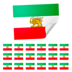 20 X Iran Lion and Sun Emblem Iranian Flag Stickers