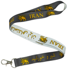 Iran Lion and Sun Black & Gold Lanyard