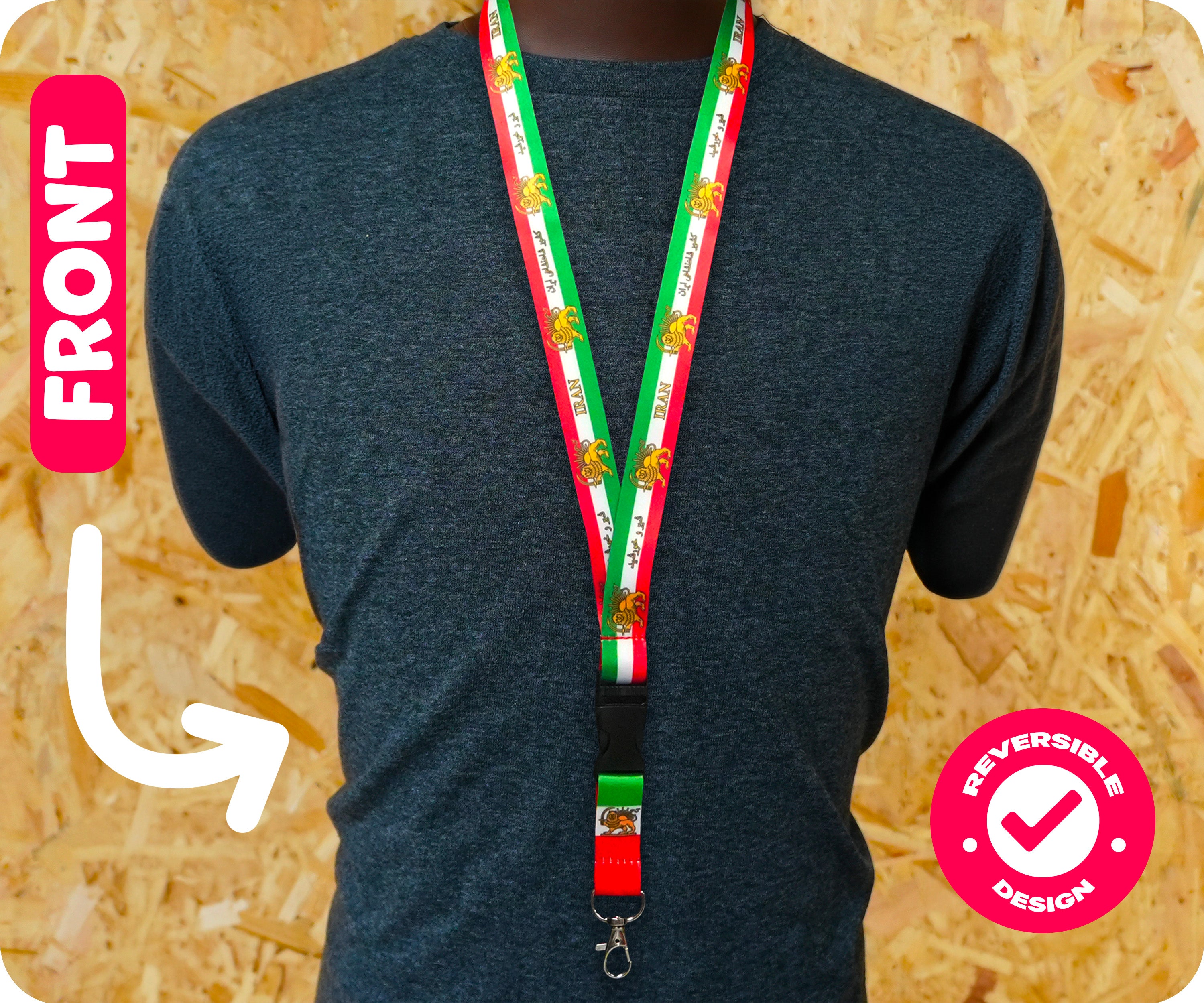 Iran Lion and Sun Lanyard Imagen secundaria del producto