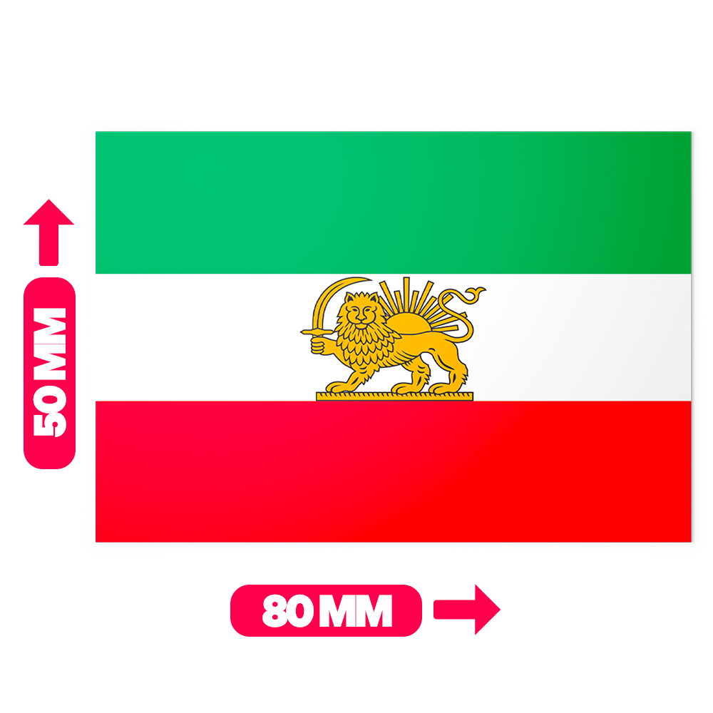 20 X Iran Lion and Sun Emblem Iranian Flag Stickers