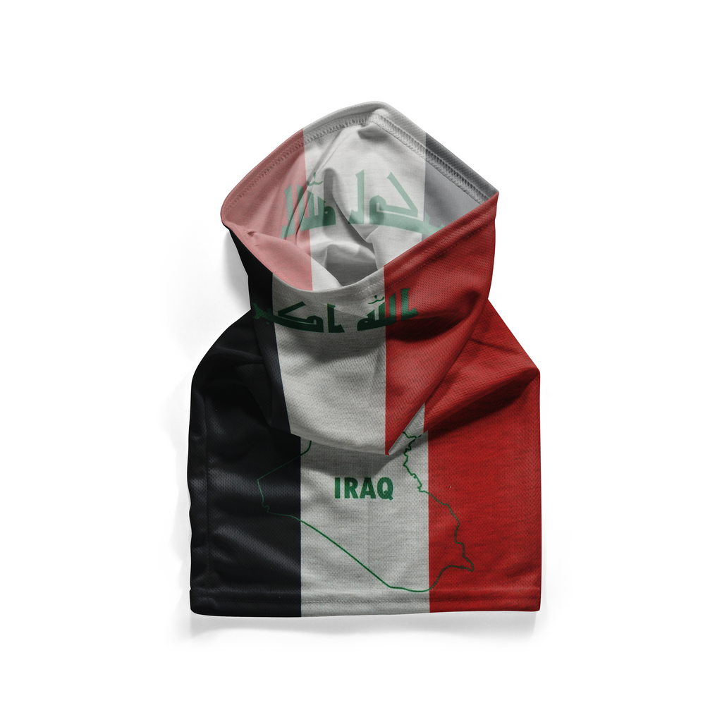 Snood con la bandera de Irak – Mascarilla transpirable, cubrecuello