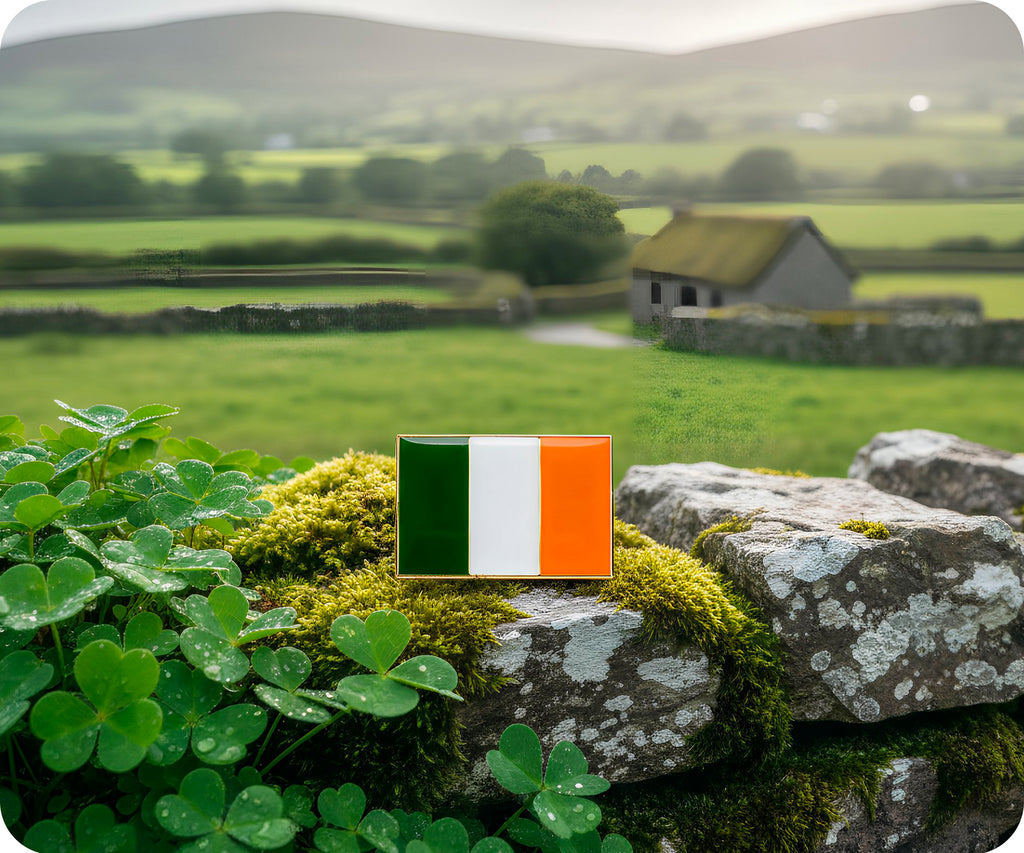 Ireland Rectangle Flag Pin Badge