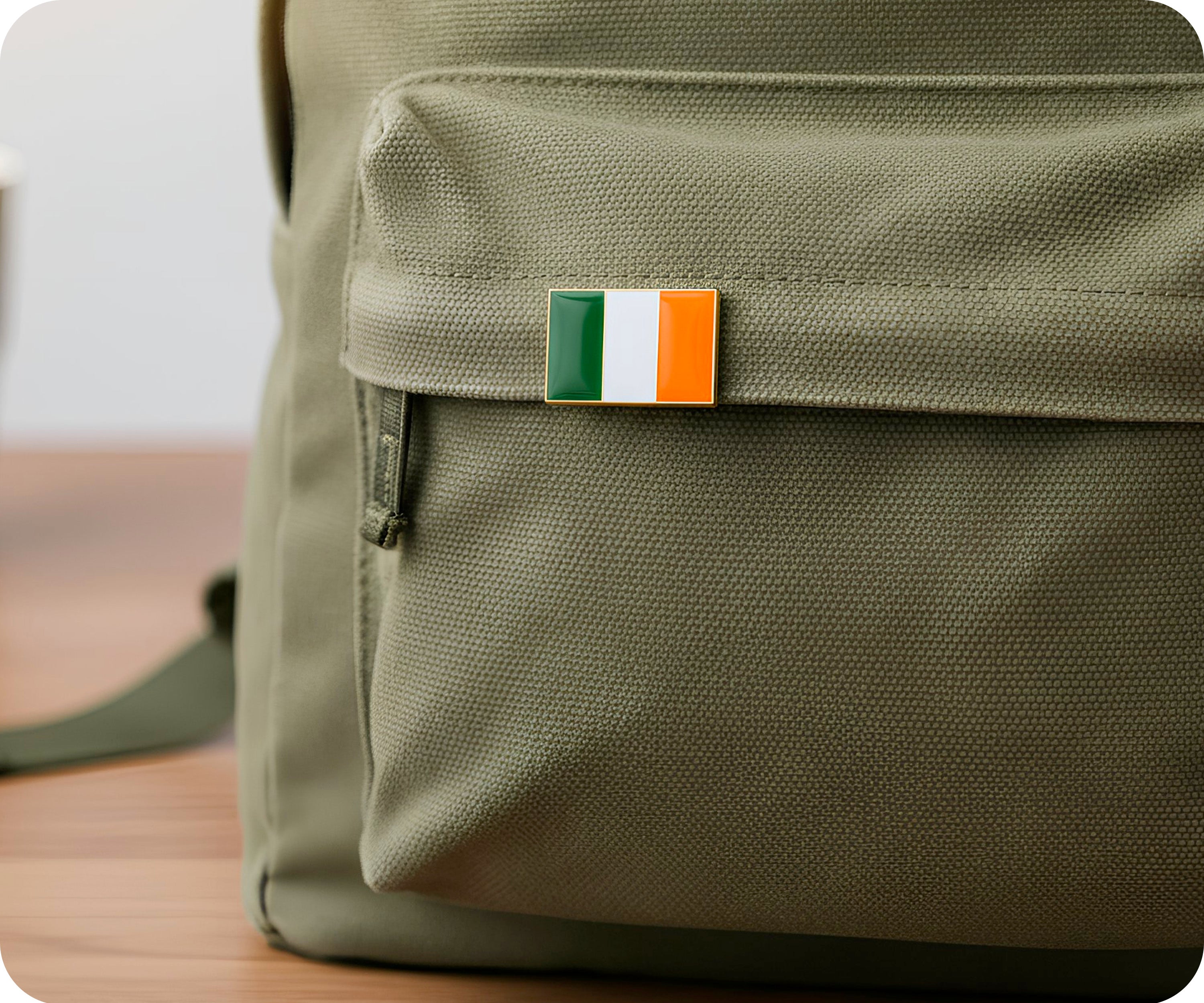 Ireland Rectangle Flag Pin Badge