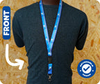 Isle of Wight Flag Lanyard Keychain