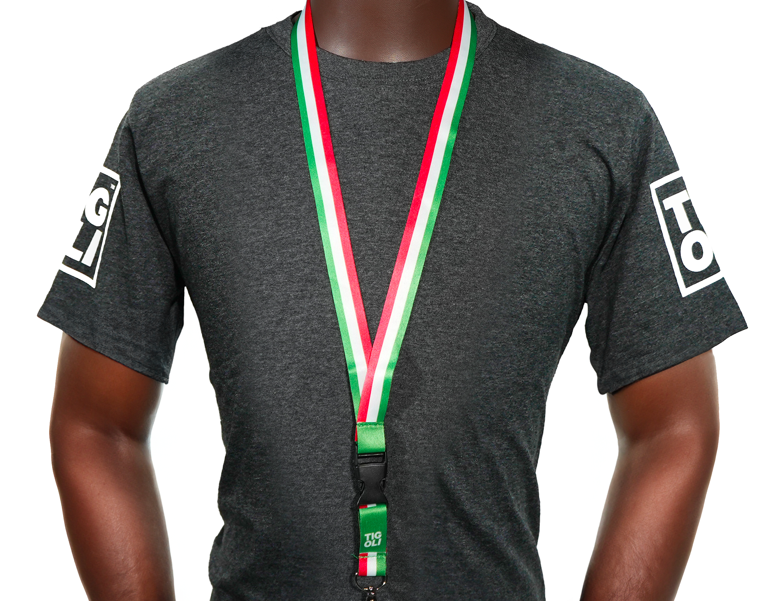 Italy Flag Lanyard – Tricolore Green, White & Red “Italia” Design