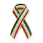 Green, White & Red Ribbon Flag Pin Badge
