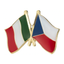 Italy & Czech Republic Friendship Pin Badge