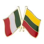 Italy & Lithuania Friendship Pin Badge