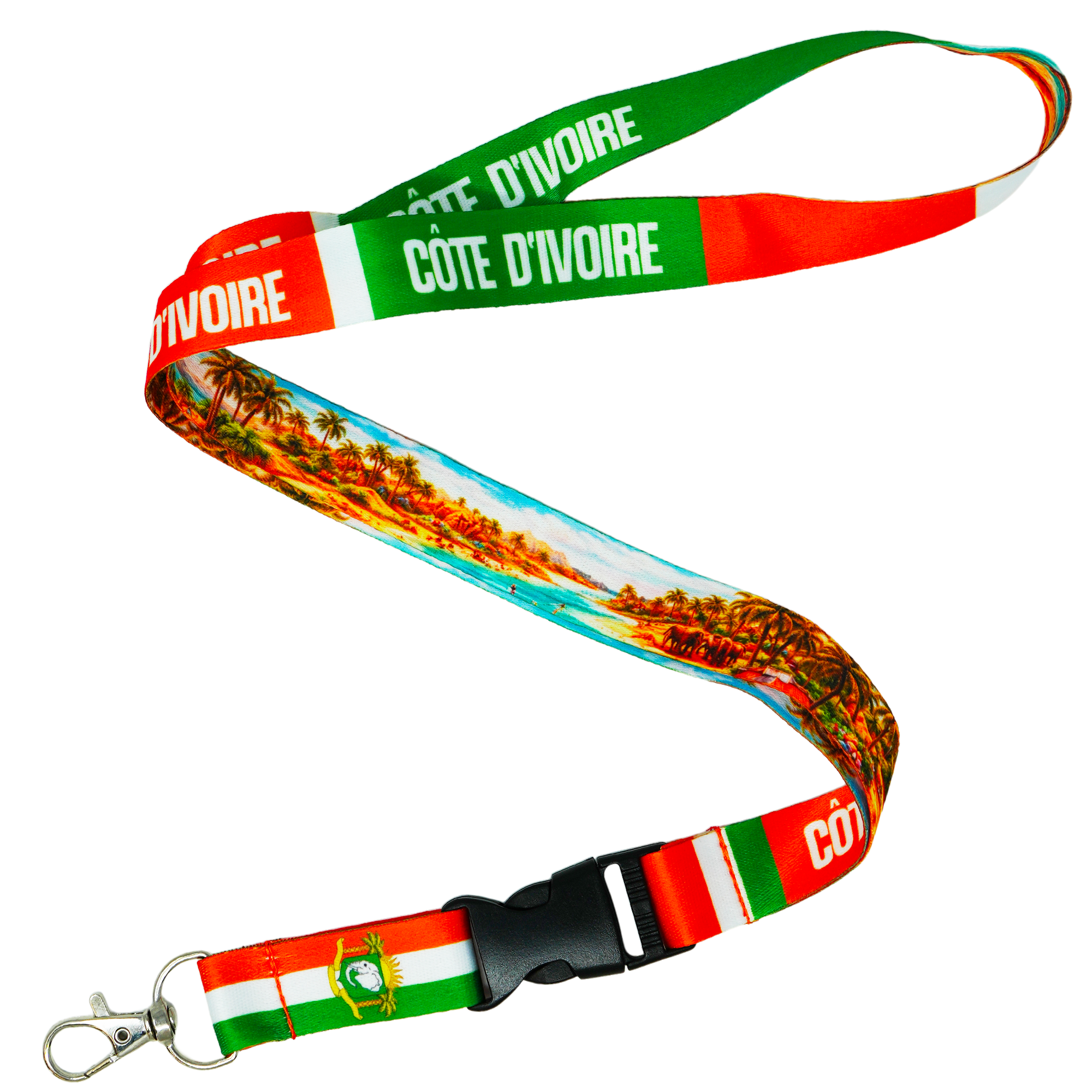 Côte d’Ivoire Flag Ivory Coast Lanyard Imagen principal del producto