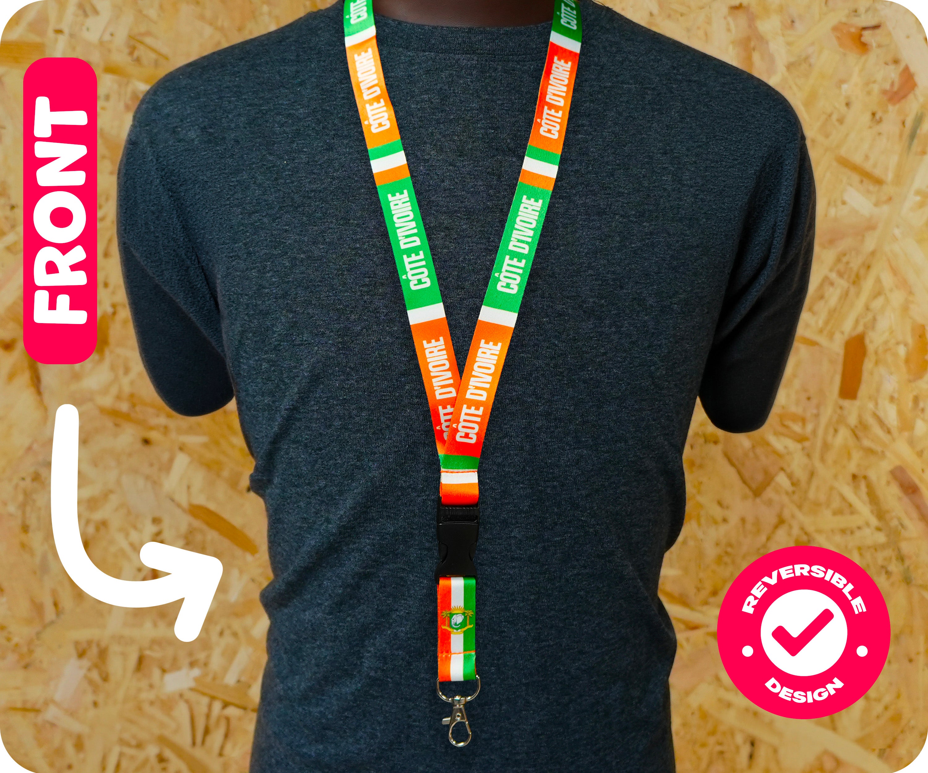 Côte d’Ivoire Flag Ivory Coast Lanyard Imagen secundaria del producto