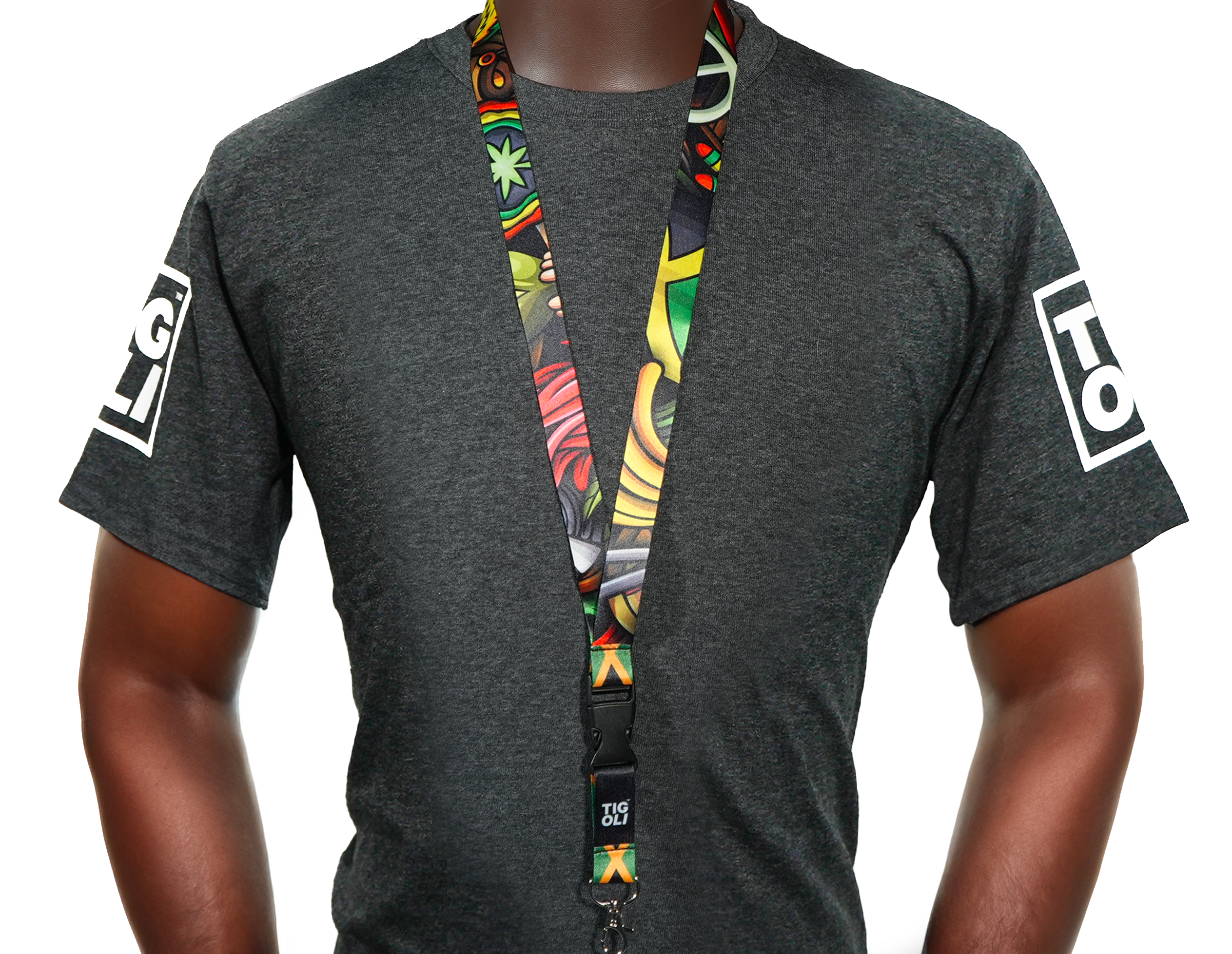 Jamaica Flag Lanyard – Black, Green & Gold Caribbean Design